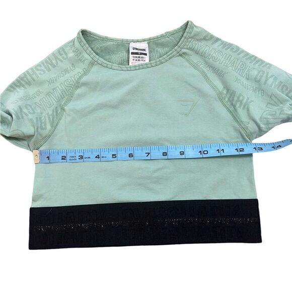 Gymshark Sage Green Vision Activewear Long Sleeve Crop Top Women’s Sz Small NWT - Picture 6 of 8